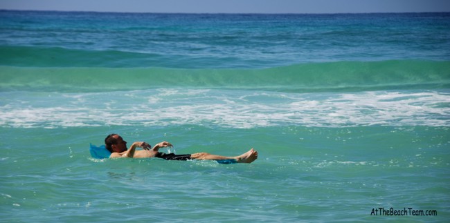 Floating Kick back and relax at the beach